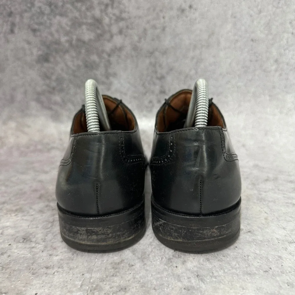 Bostonian Classics Oxford Mens 8.5 Black Leather Cap Toe Dress Shoes 20350